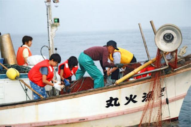 刺し網漁体験1